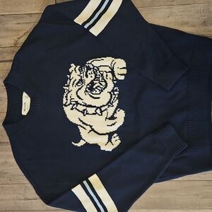 NWT Hollister Navy Bulldog Crewneck Sweater - Men's Size XS